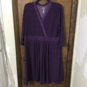 Croft & Barrow XXL Purple Midi Dress